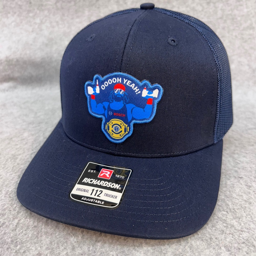 OOOOH YEAH Bosch Wrestler Mens Navy Richardson 112 Trucker Hat Snapback OSFM